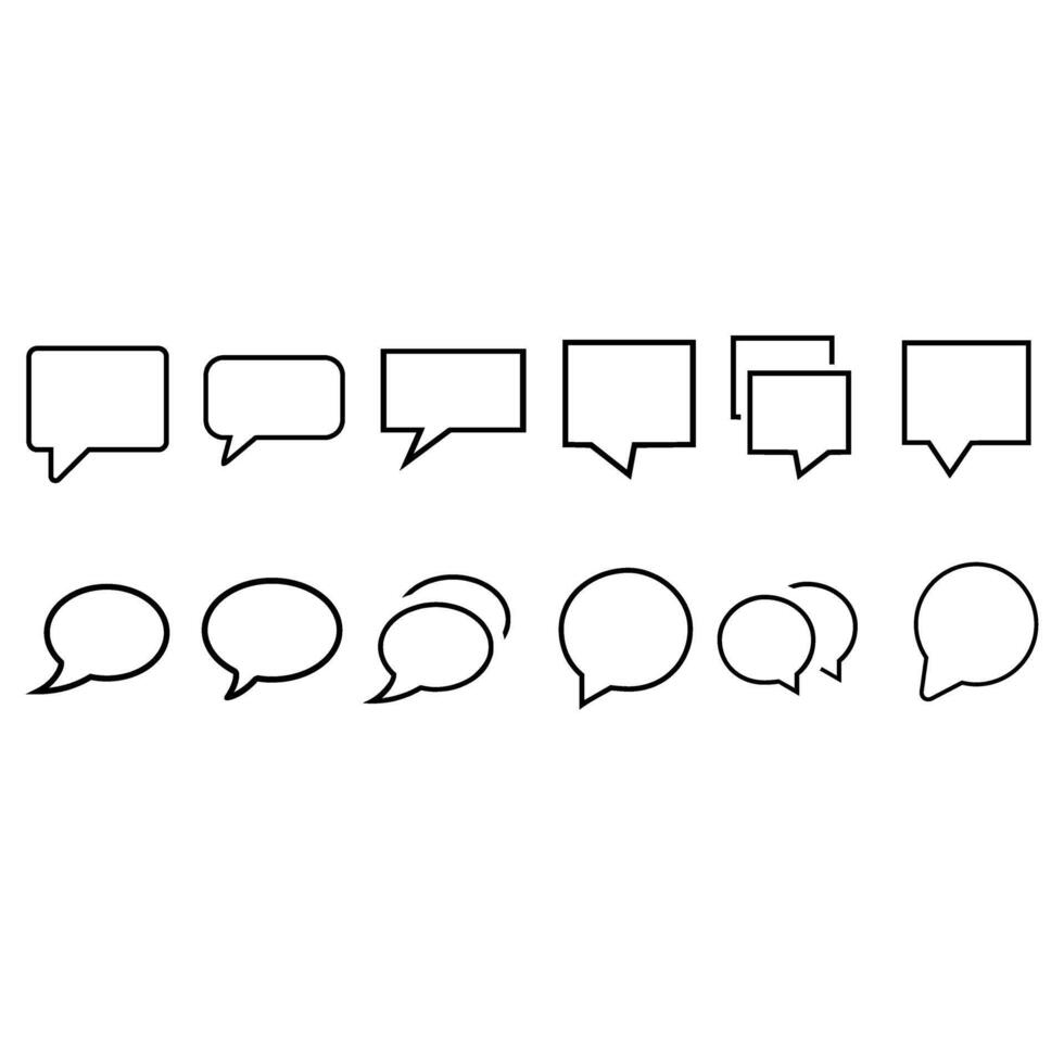 Message icon vector set. Chat illustration sign collection. Forum symbol. Communication logo.