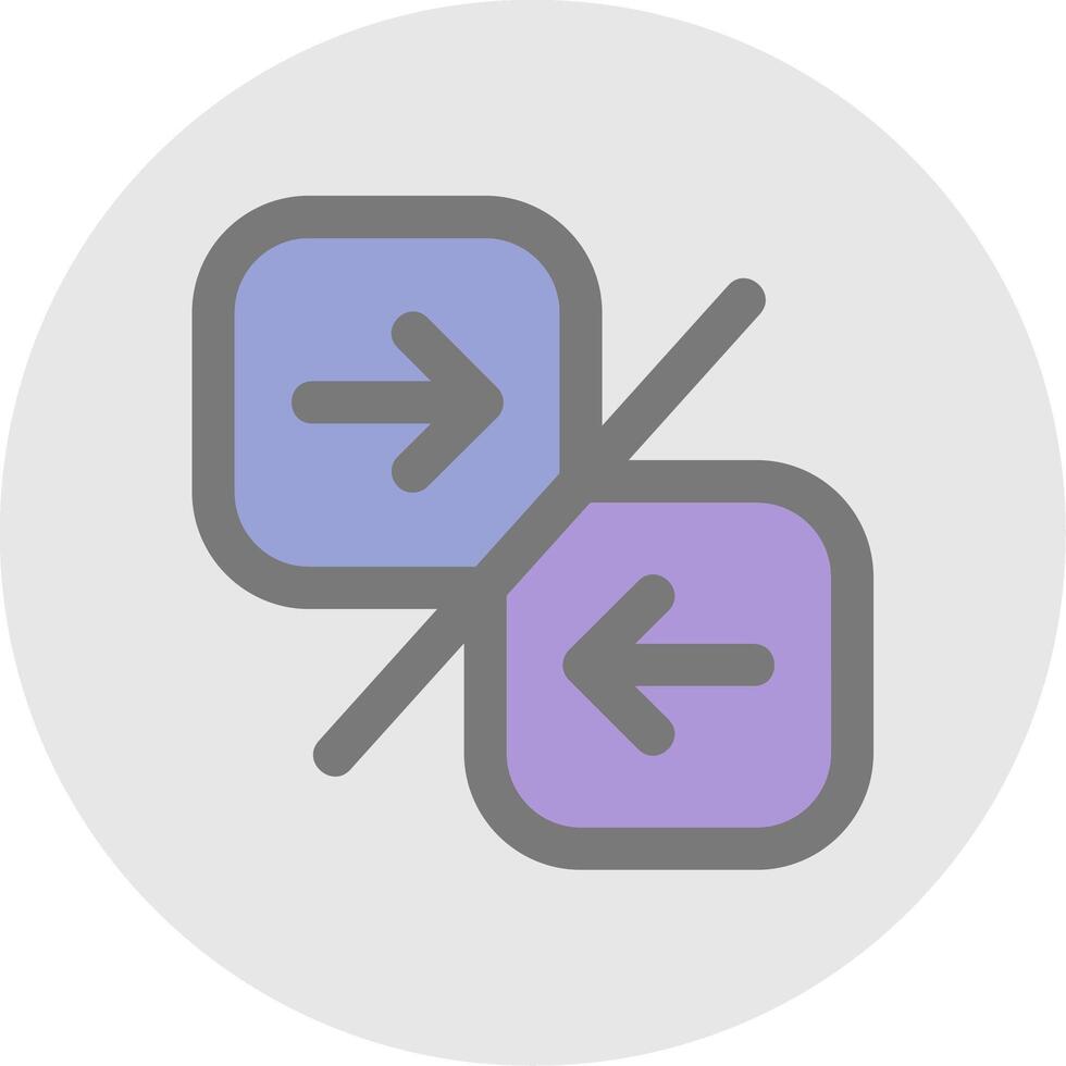 Compare arrow Line Filled Light Circle Icon vector