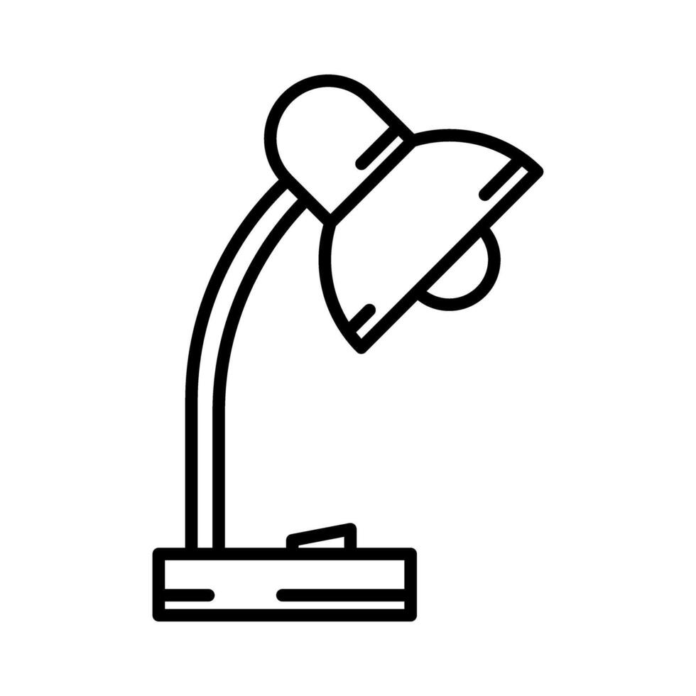 Desk lamp icon vector. Lamp illustrator sign. Light symbol or logo. vector