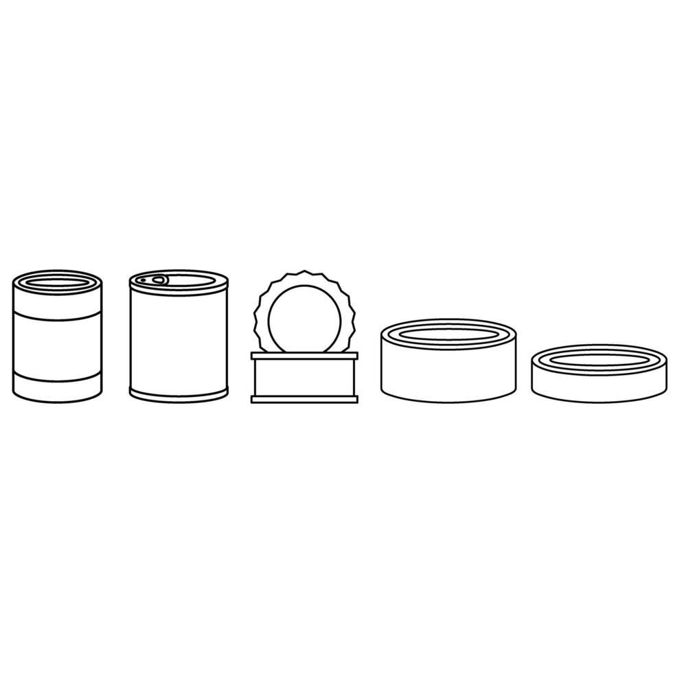 Tin icon vector. Canned food illustration sign. Long lasting food symbol or logo. vector