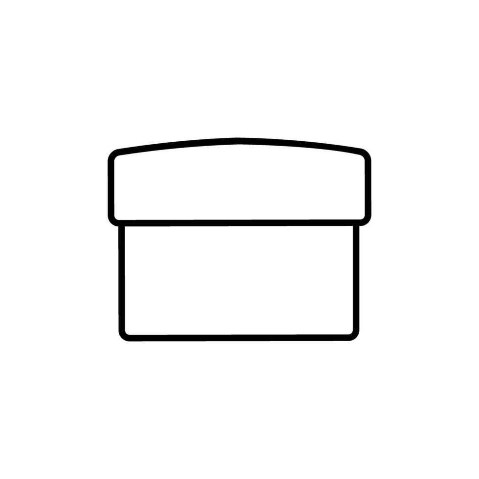 caja icono vector. paquete ilustración signo. caja de cartón símbolo o logo. vector