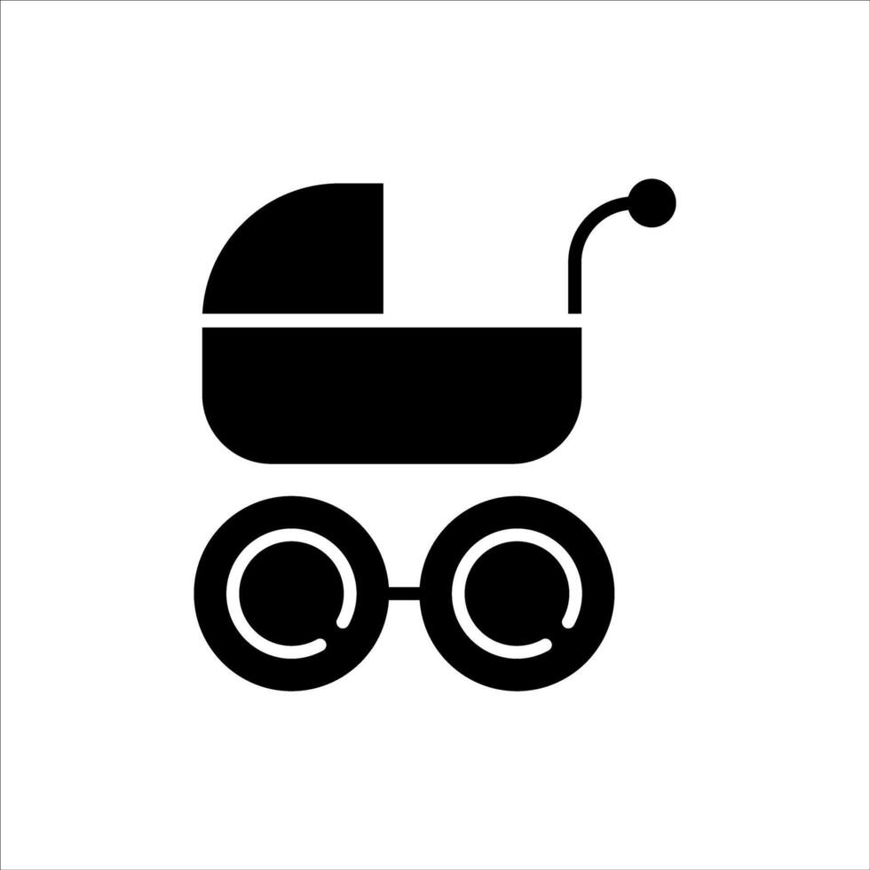Baby carriage icon vector. Stroller illustration sign. Baby symbol or logo. vector