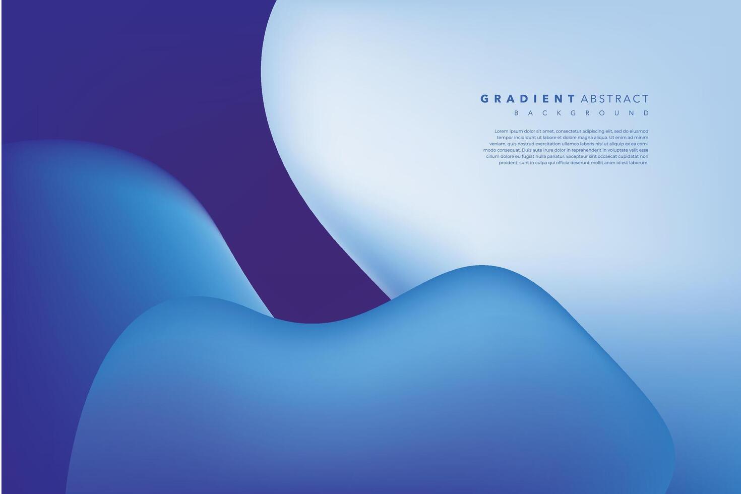 blue gradient abstract background banner with modern and geometric shapes. vector