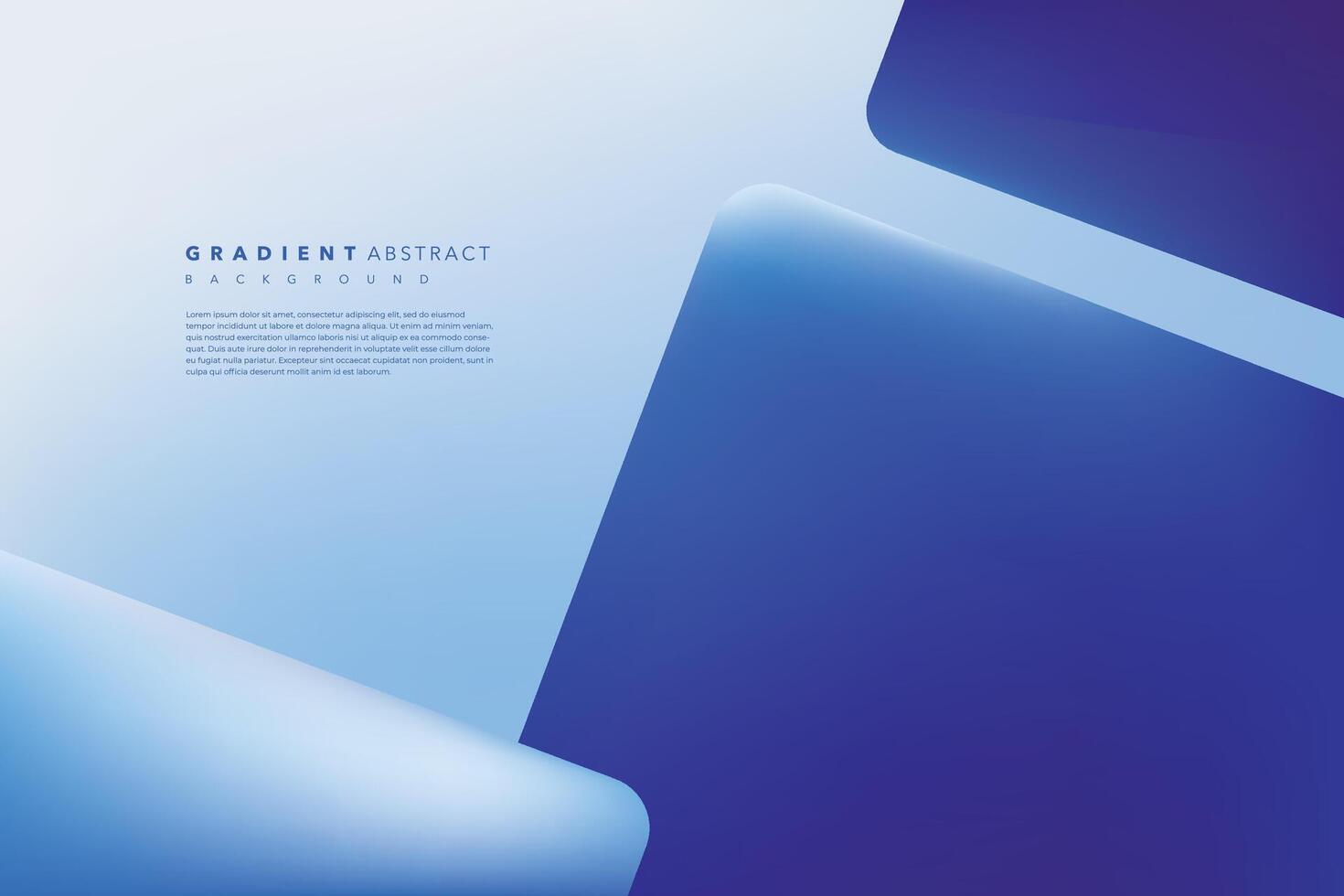 blue gradient abstract background banner with modern and geometric shapes. vector