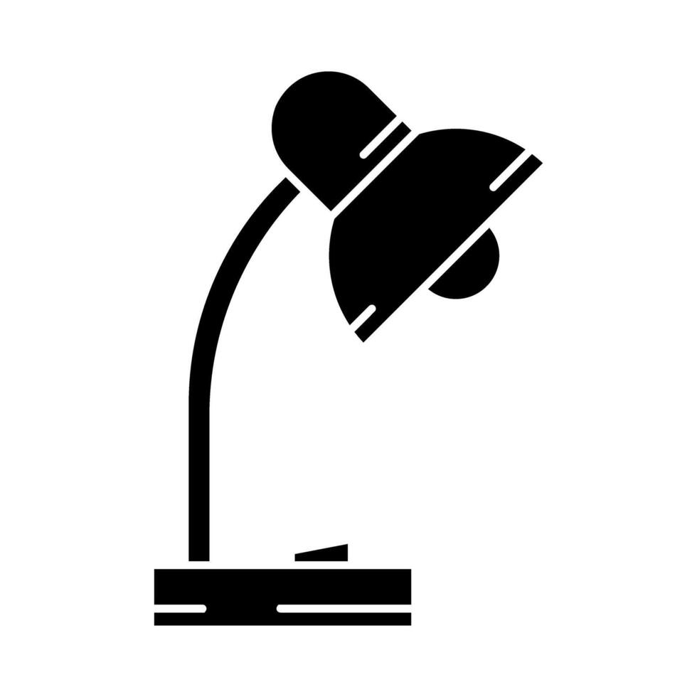 Desk lamp icon vector. Lamp illustrator sign. Light symbol or logo. vector