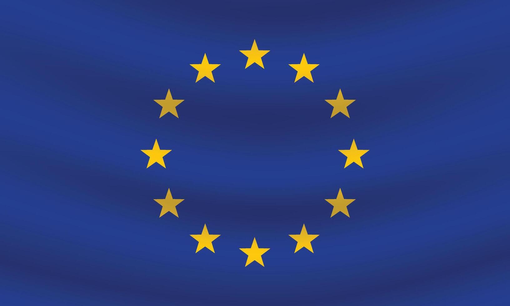 plano ilustración de el europeo Unión bandera. UE bandera diseño. vector