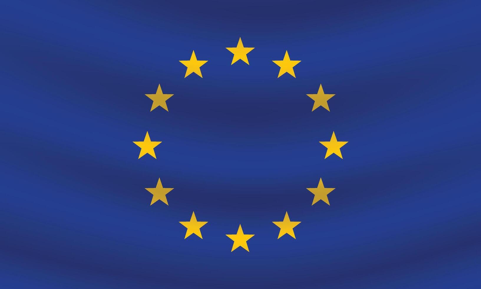 Flat Illustration of the European Union flag. EU flag design. vector