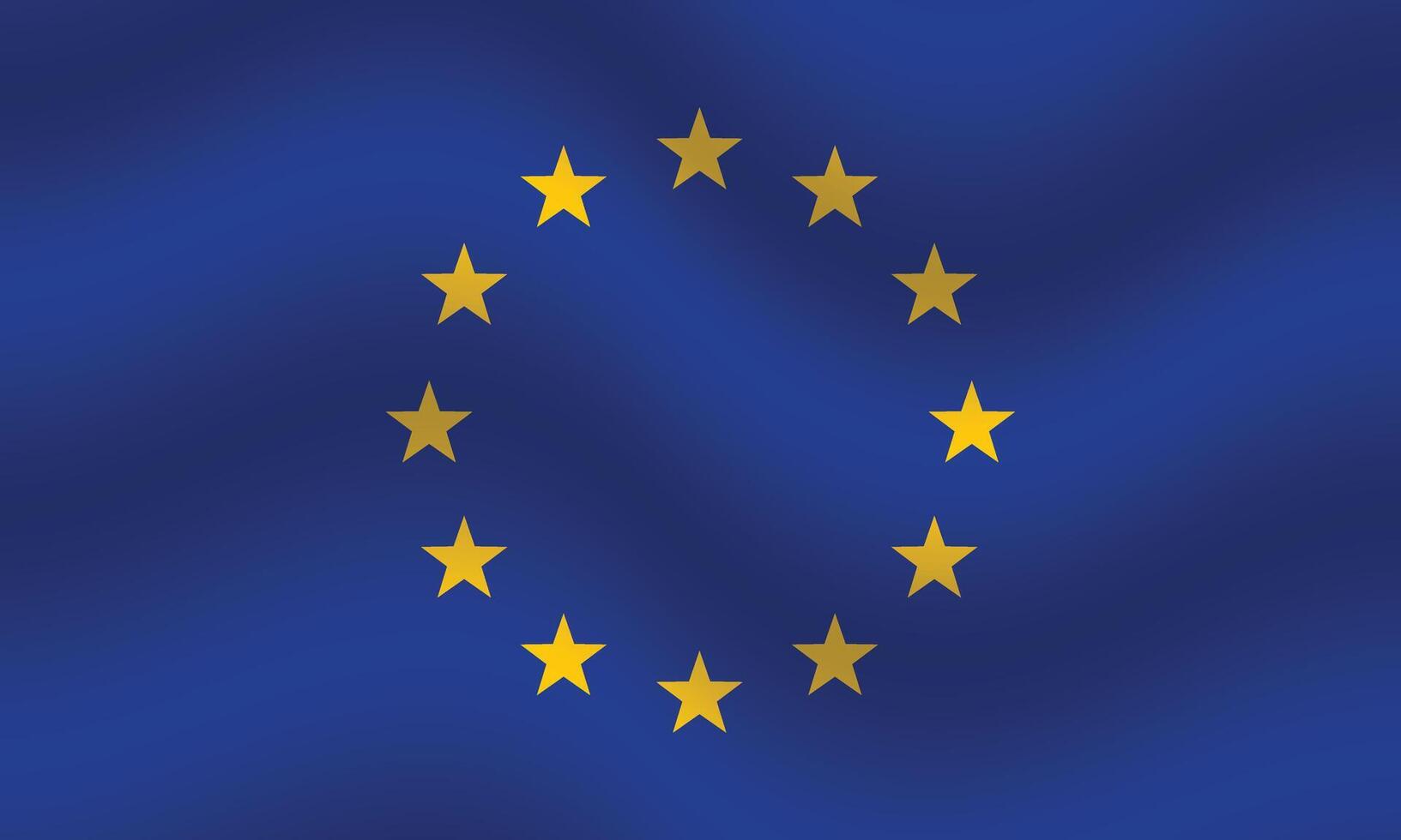 Flat Illustration of the European Union flag. EU flag design. vector