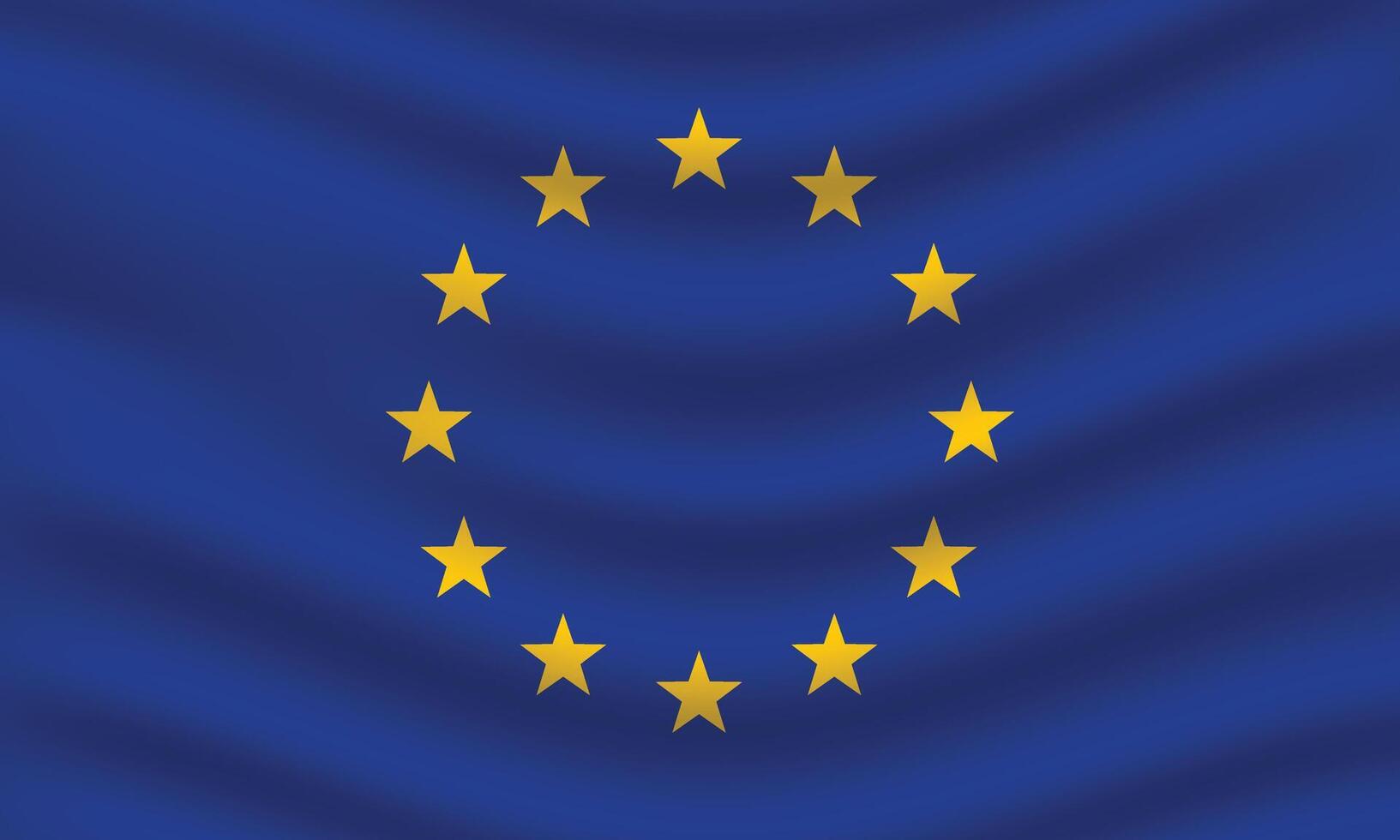 Flat Illustration of the European Union flag. EU flag design. vector