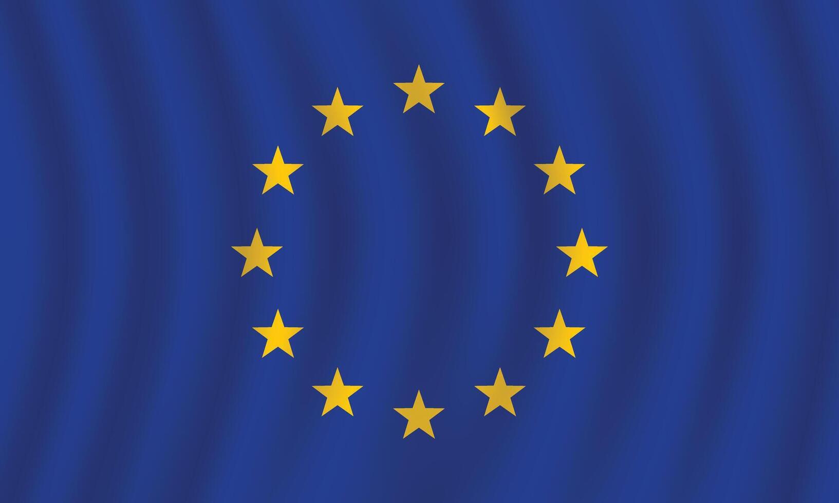 Flat Illustration of the European Union flag. EU flag design. vector