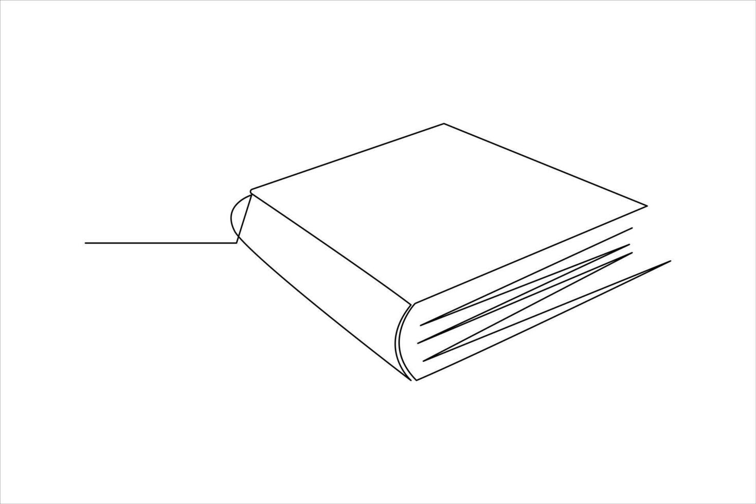 continuo uno línea dibujo de un libro icono. contorno vector ilustración