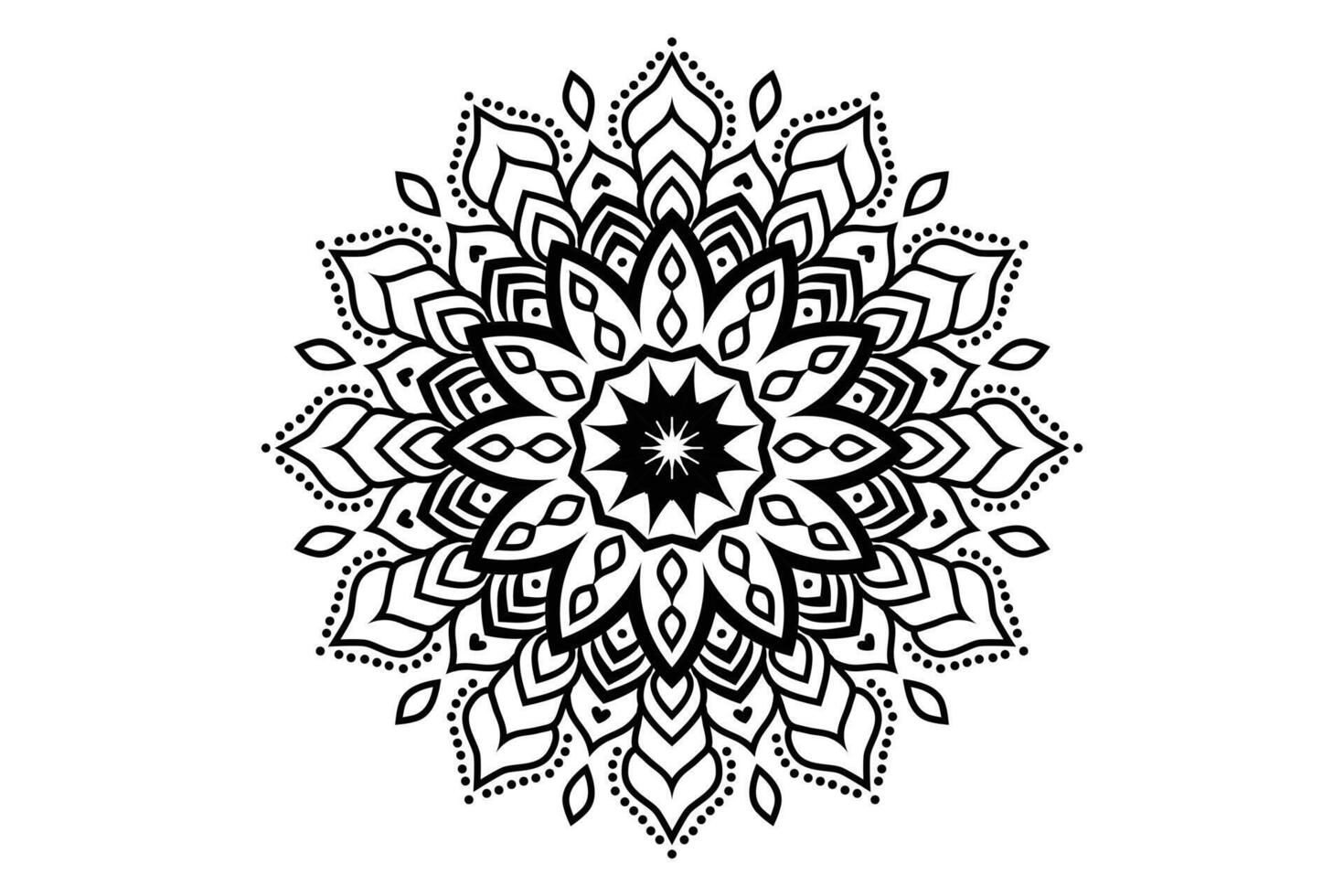 mandala diseño, floral circular mandala diseño, negro y blanco antecedentes con mandala diseño vector