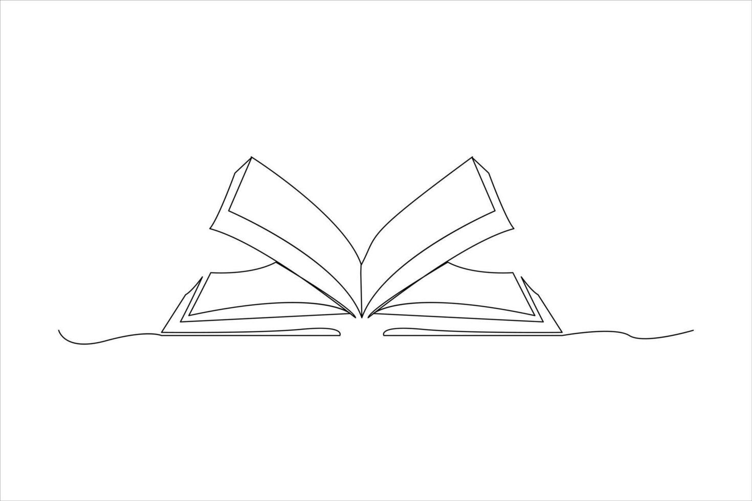 Continuous one line drawing of a book icon. outline vector illustration