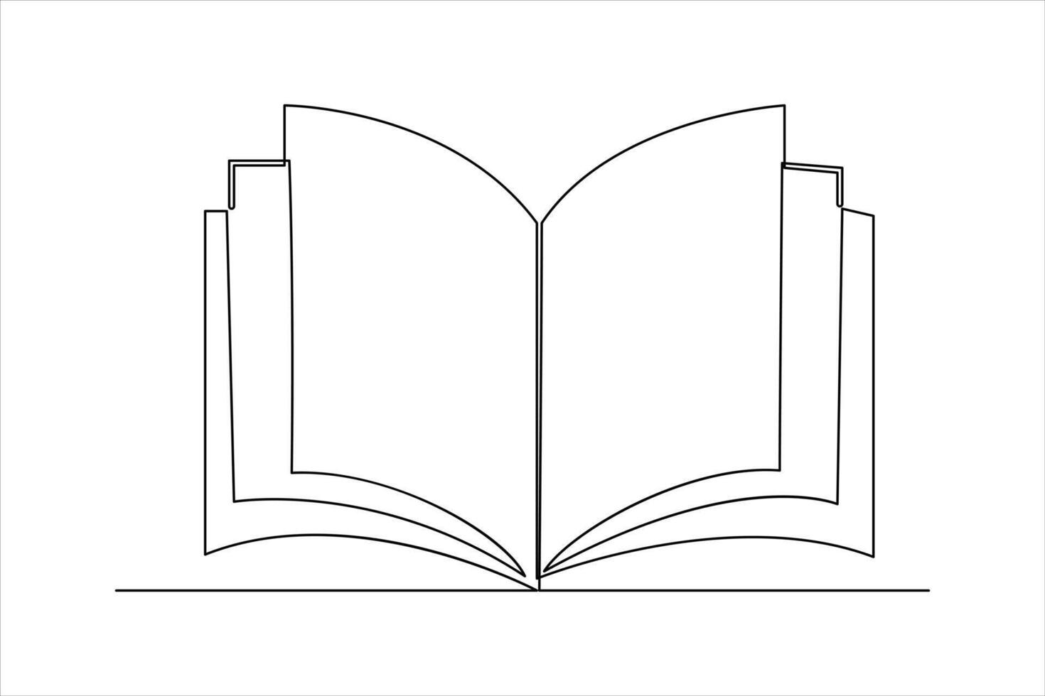 Continuous one line drawing of a book icon. outline vector illustration