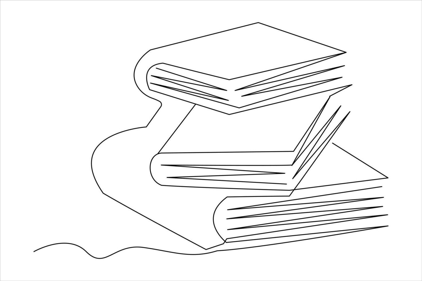 Continuous one line drawing of a book icon. outline vector illustration