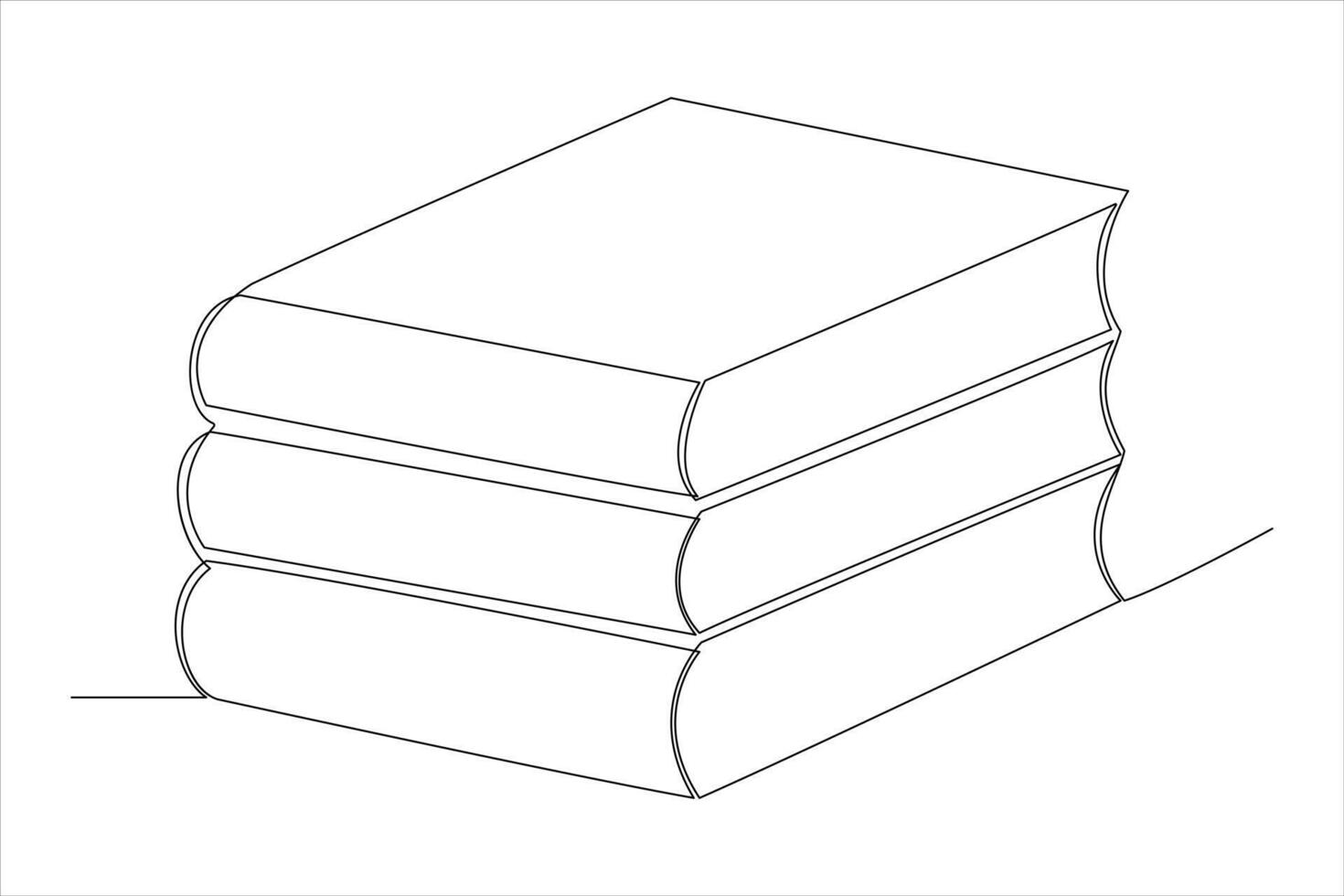 Continuous one line drawing of a book icon. outline vector illustration