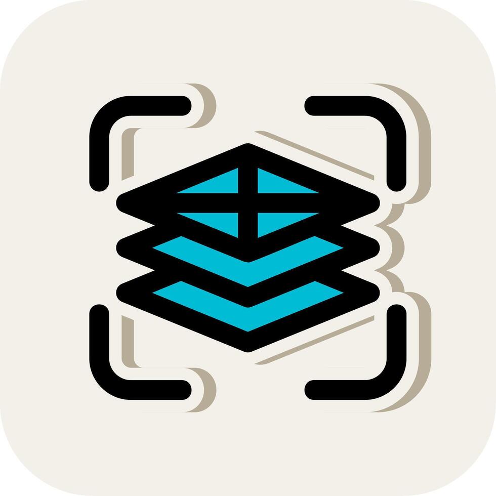 Fill adjustment layer Line Filled White Shadow Icon vector