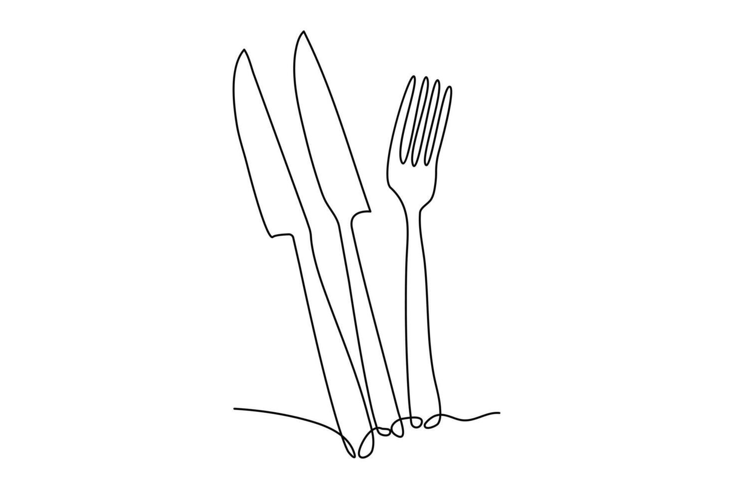 One continuous one line hand drawn plate, outline Vector illustration isolated on white background. outline Vector illustration