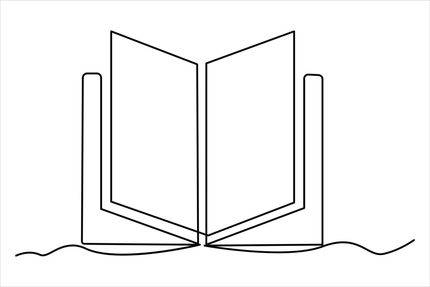 Continuous one line drawing of a book icon. outline vector illustration