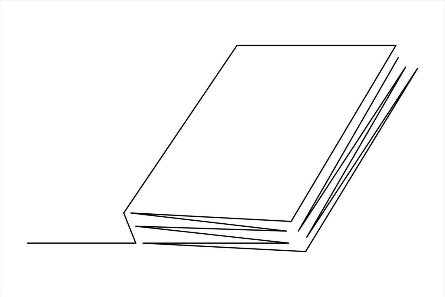 Continuous one line drawing of a book icon. outline vector illustration