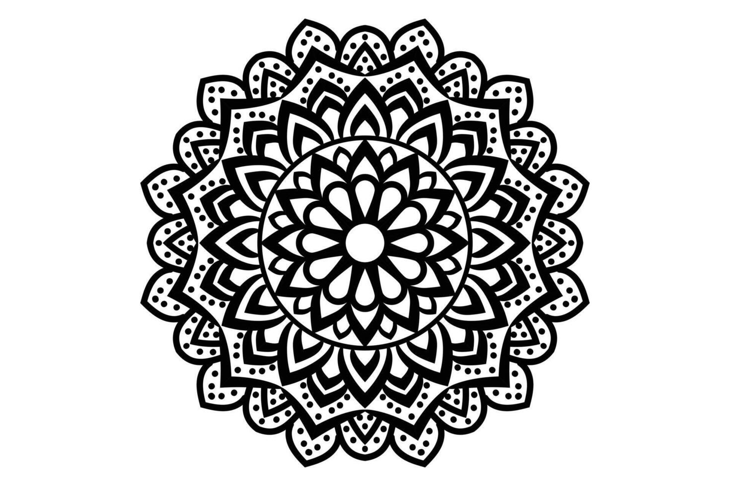 mandala diseño, floral circular mandala diseño, negro y blanco antecedentes con mandala diseño vector