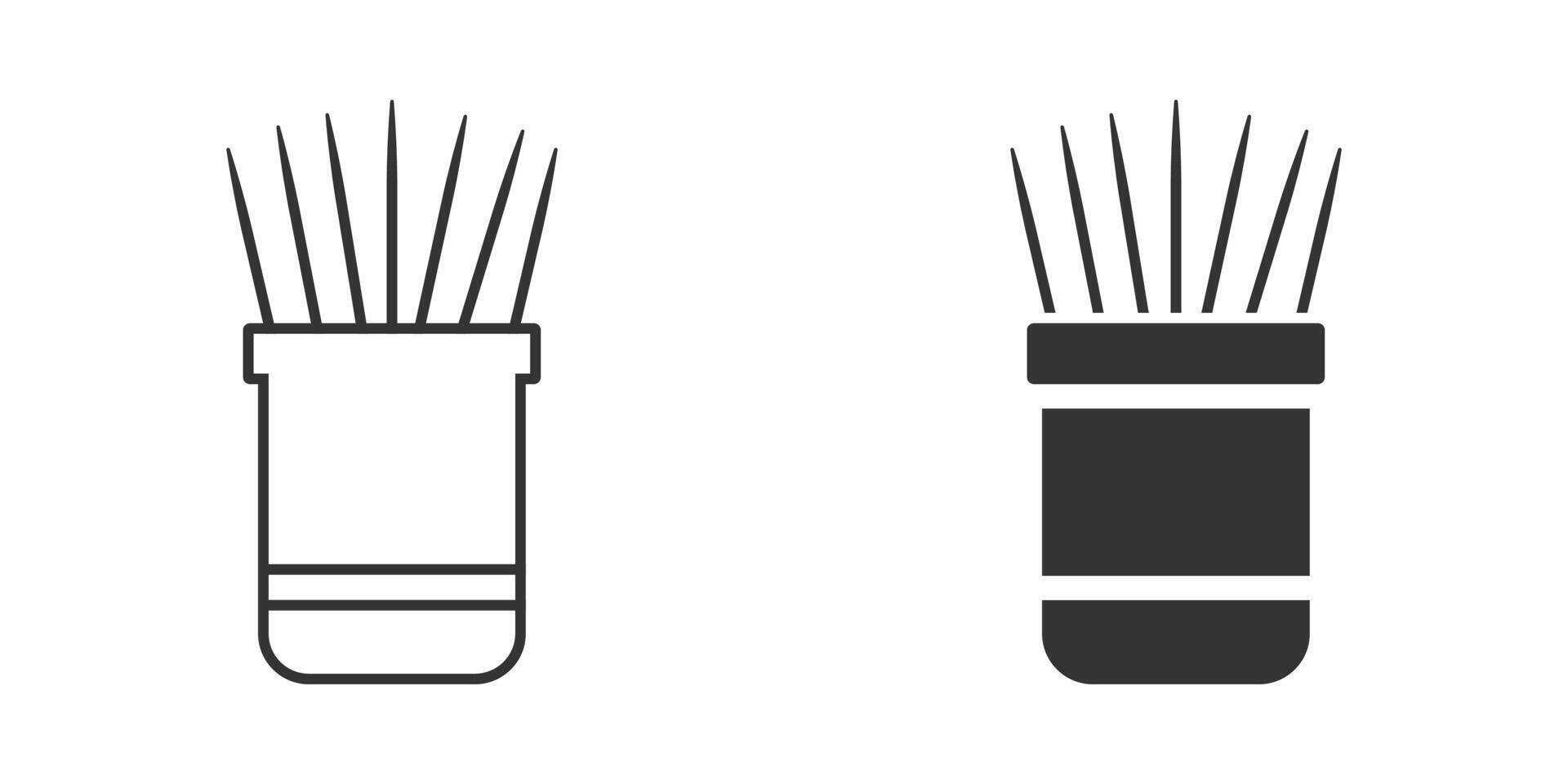 palillos de dientes icono. sencillo diseño. vector ilustración.