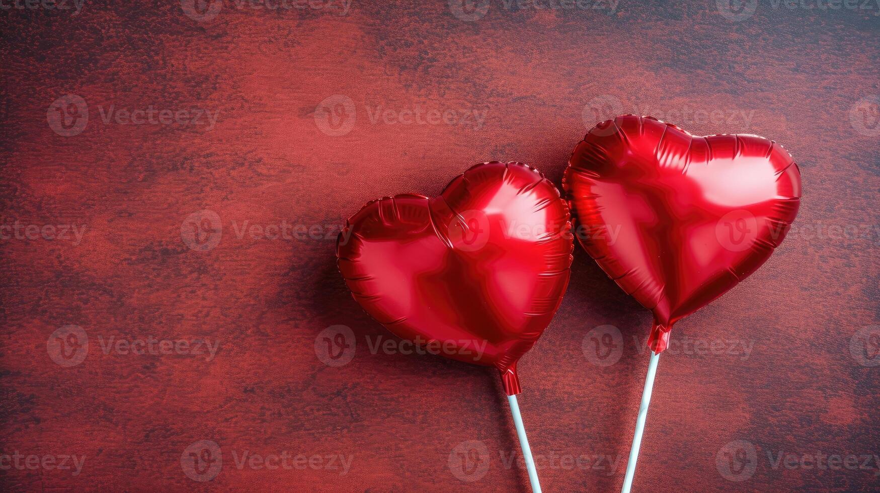 AI generated Minimalist valentine's day or wedding card banner background photo