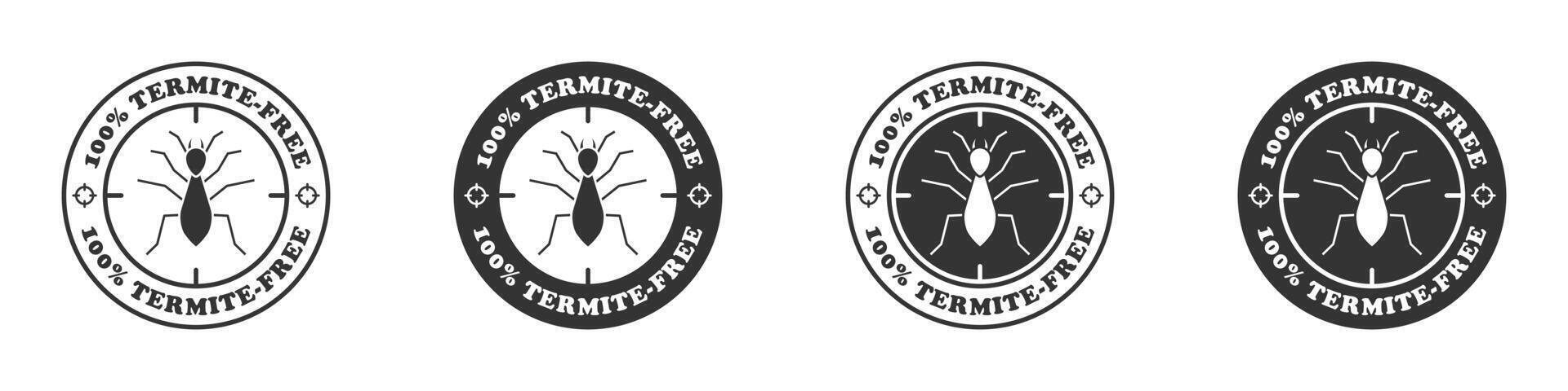 Termite free icon set. Termite target icon. Vector illustration.