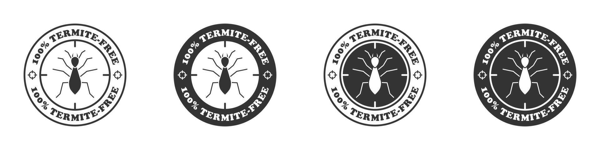 Termite free icon set. Termite target icon. Vector illustration.