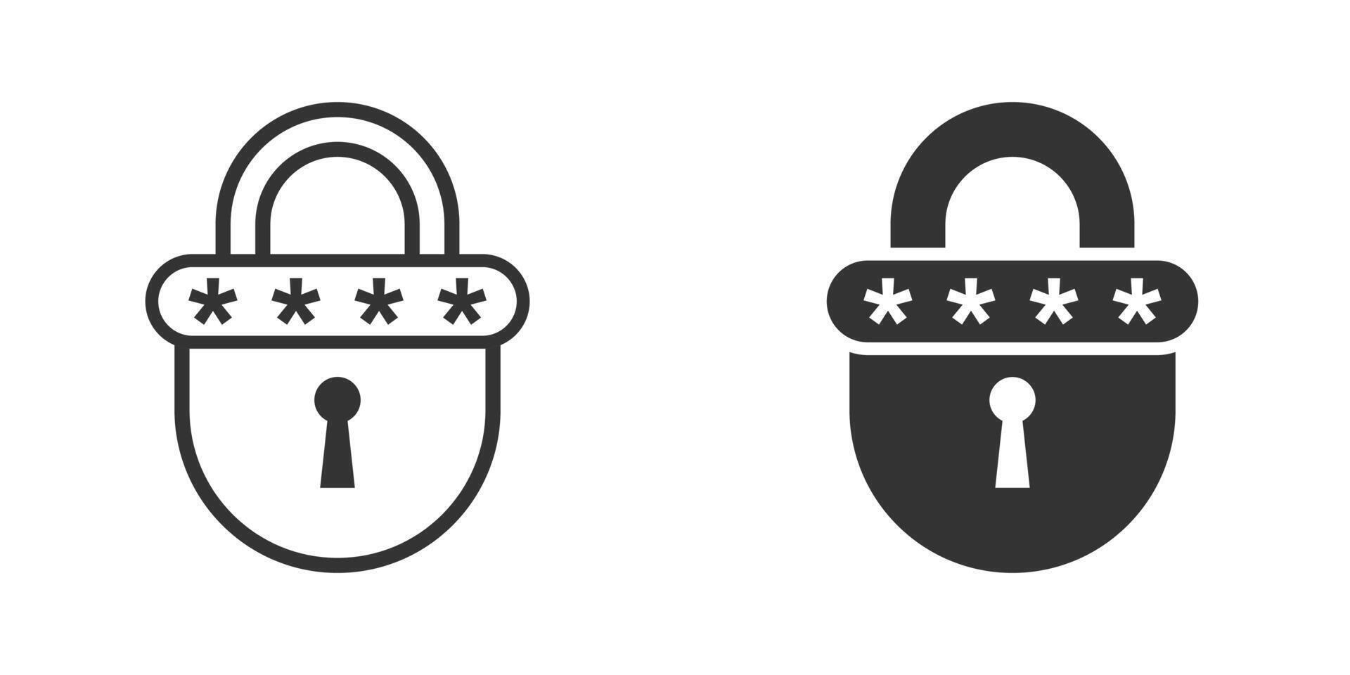 Security password icon. Protection icon. Vector illustration.