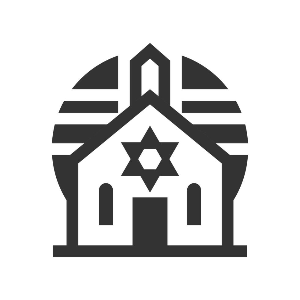 Synagogue icon isolated on a white background. vector