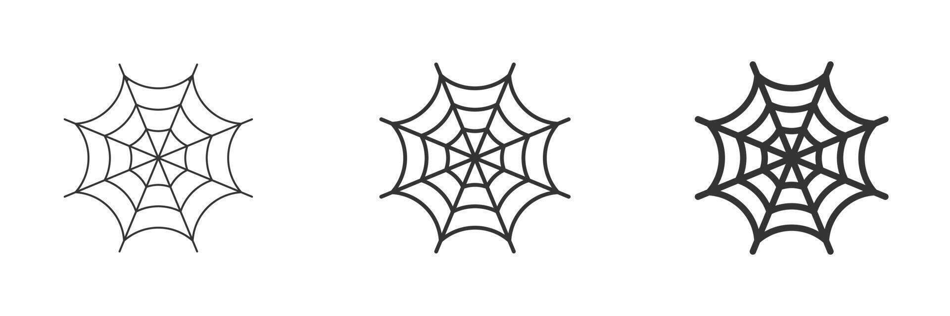 Spiderweb icon set. Vector illustration.