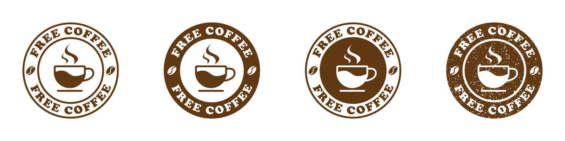 gratis café icono colocar. vector ilustración.