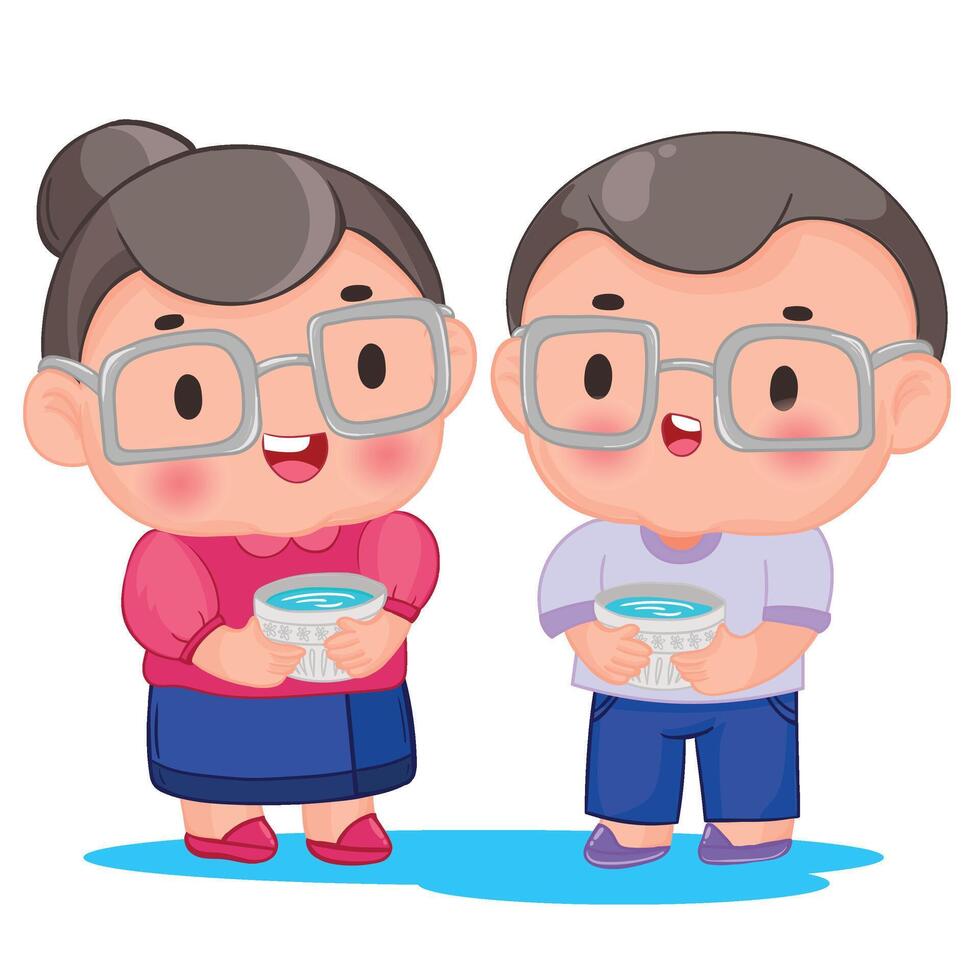 Thai kid play with water on Songkran day vector