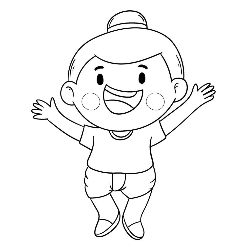 Thai kid play with water on Songkran day vector