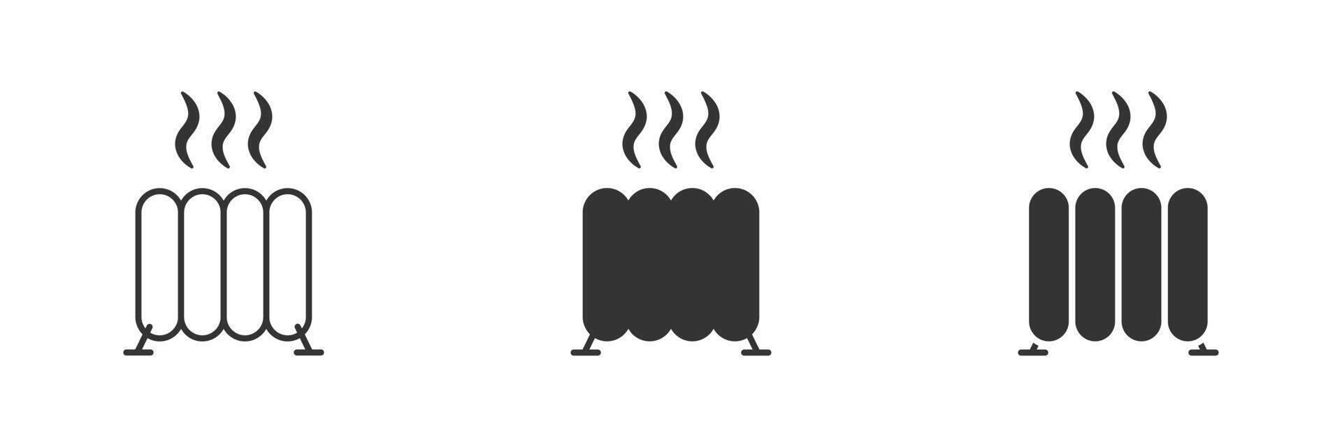 Heater electric icon. Oil heater icon. Vector illustration.