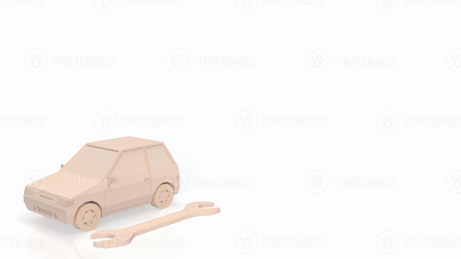 The car and tool for garage or service concept 3d rendering. photo