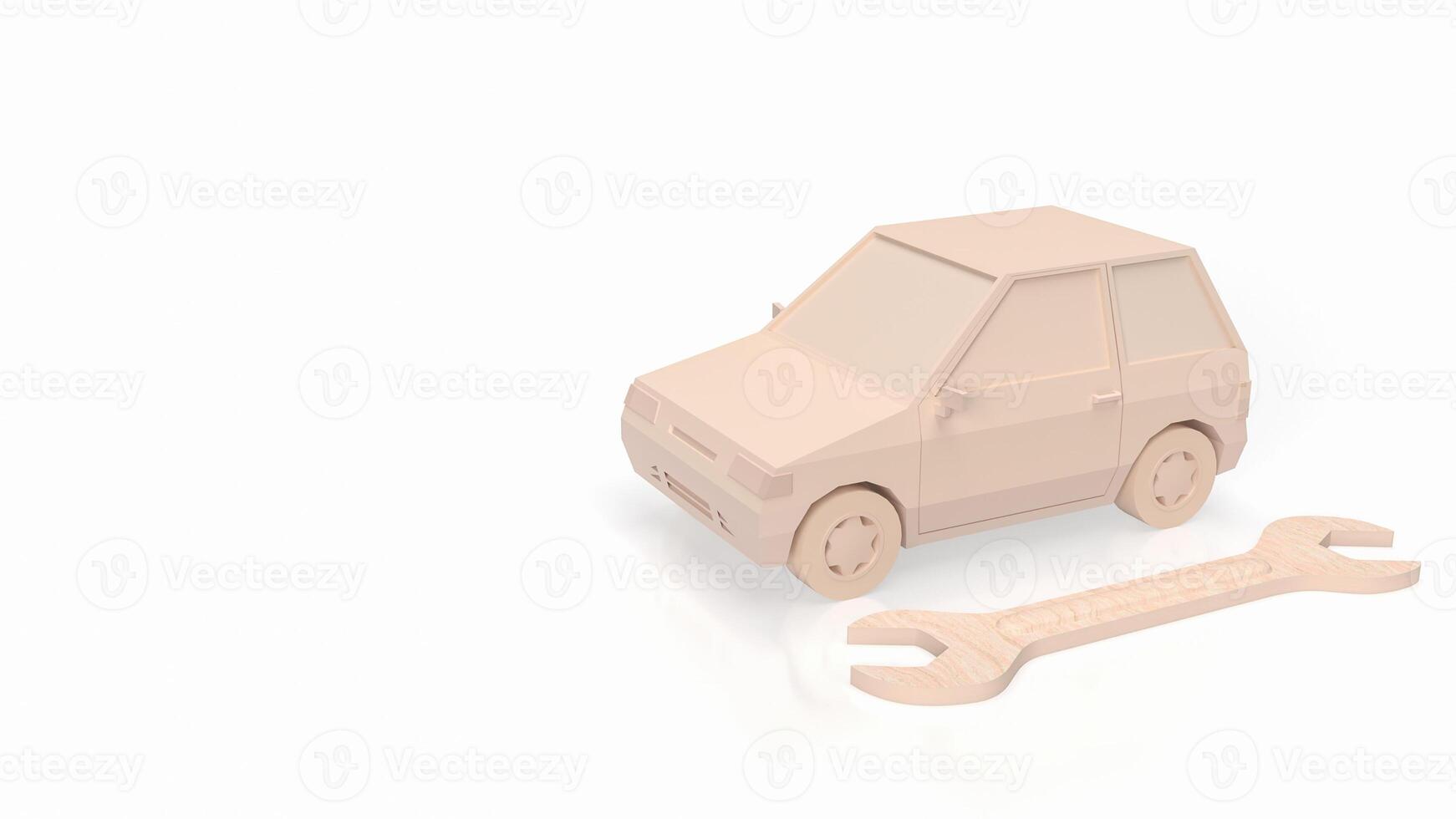 The car and tool for garage or service concept 3d rendering. photo