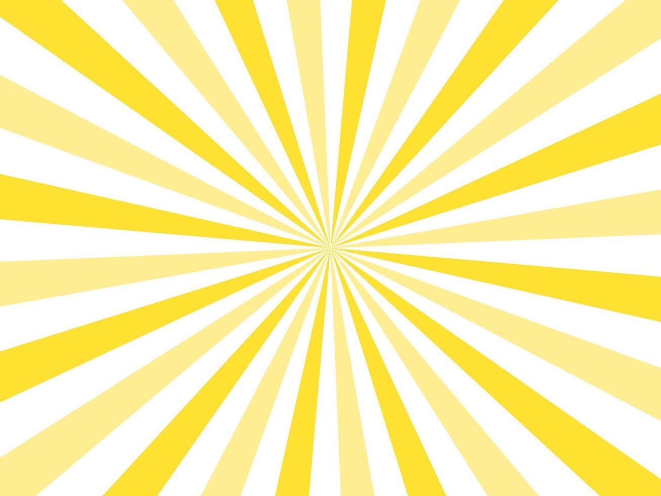 Background banner with sun rays,  template, sunbeam, white and yellow tones vector