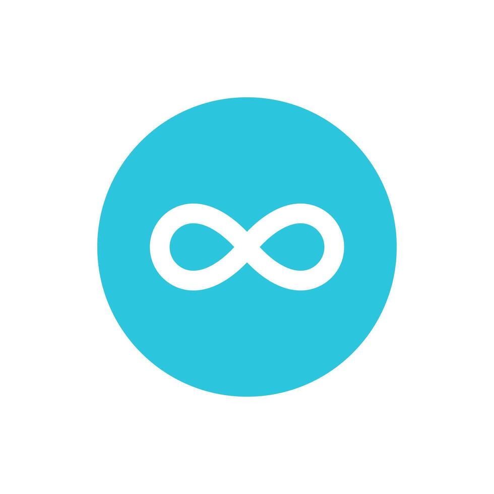 Permanent, infinity, Unlimited, infinite, eternity icon. From blue icon set. vector