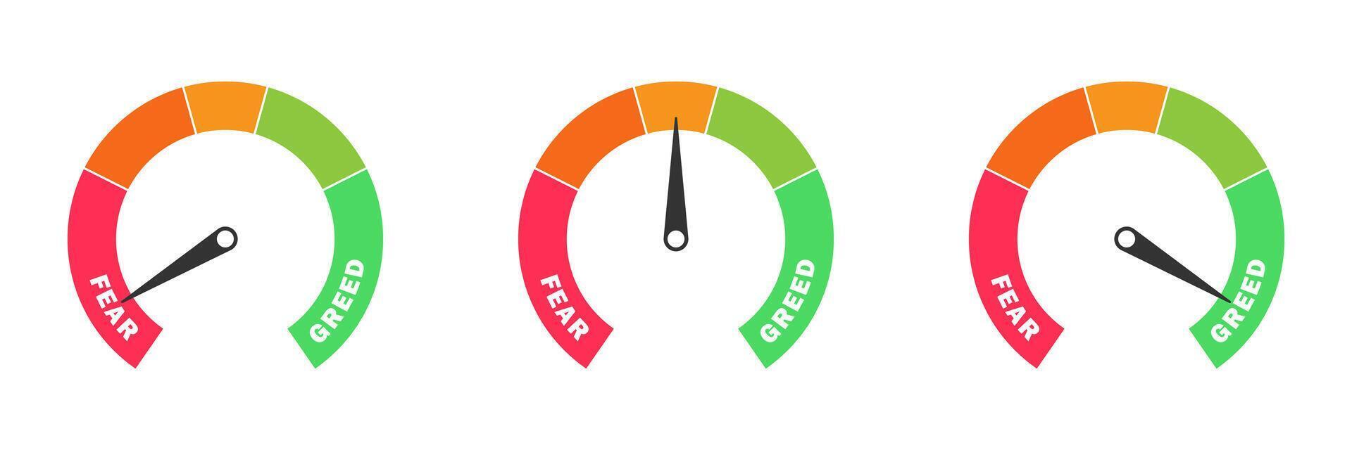 Fear and Greed Index. Vector Illustration.