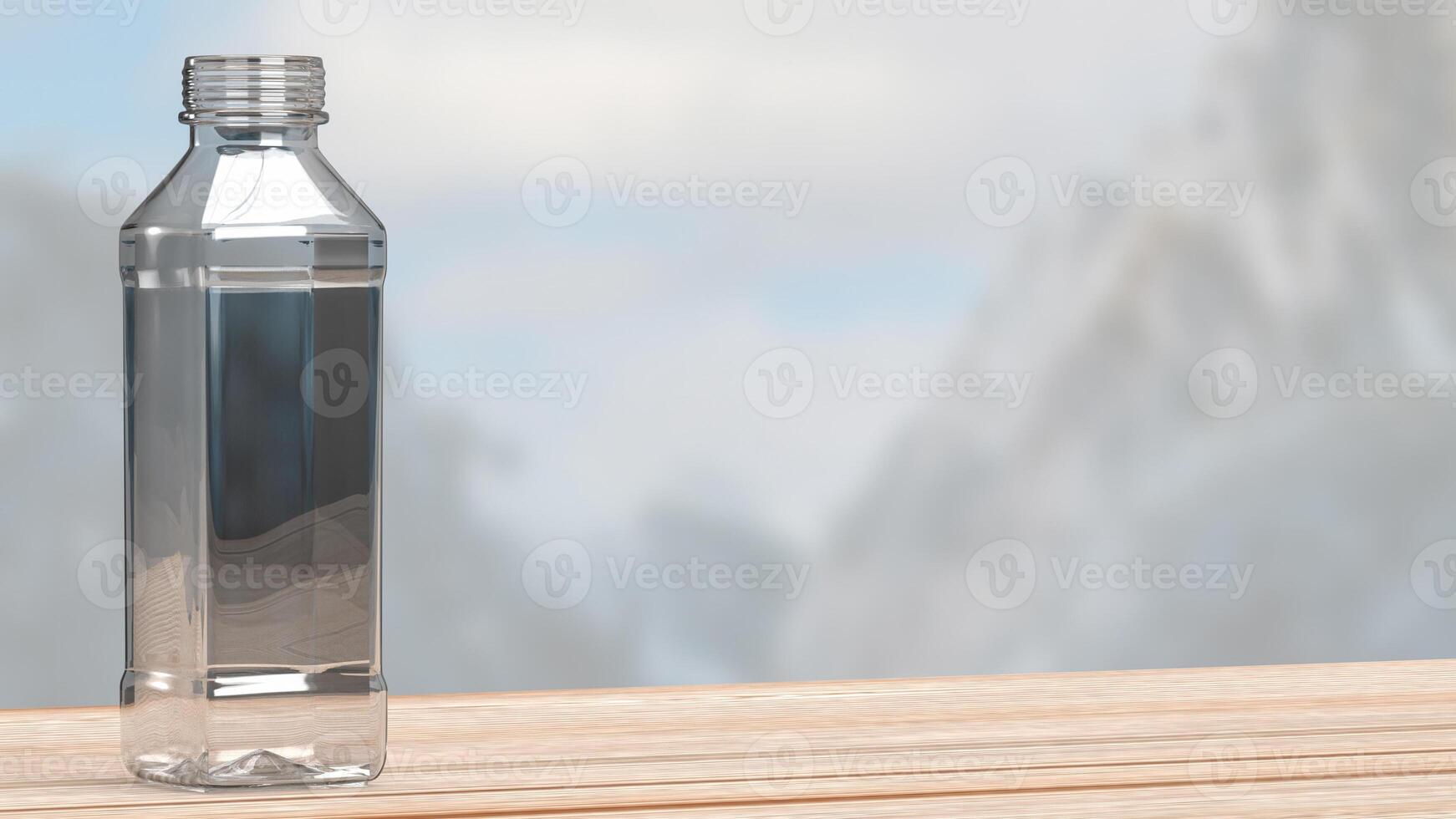 The plastic bottle for sci or eco concept 3d rendering. photo