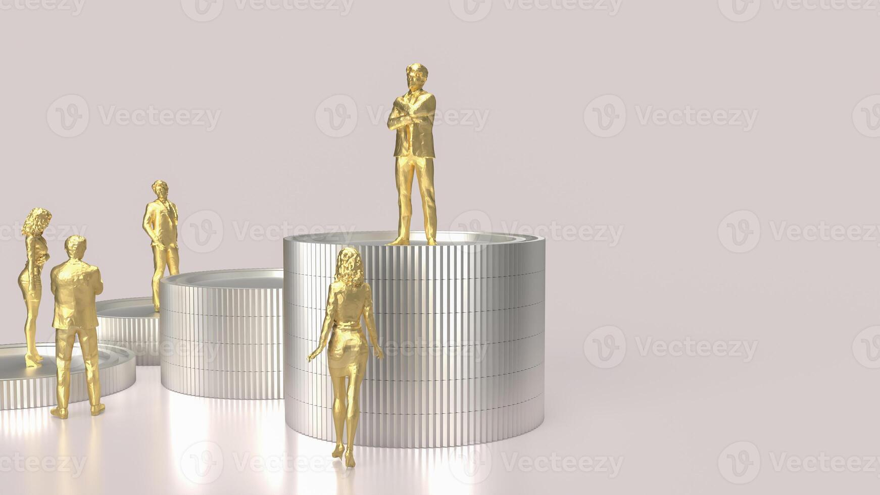 The figure Business man for team concept 3d rendering. photo