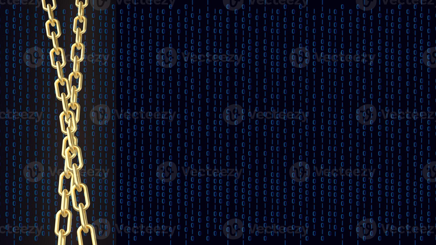 The Gold chain for abstract or Business image 3d rendering. photo