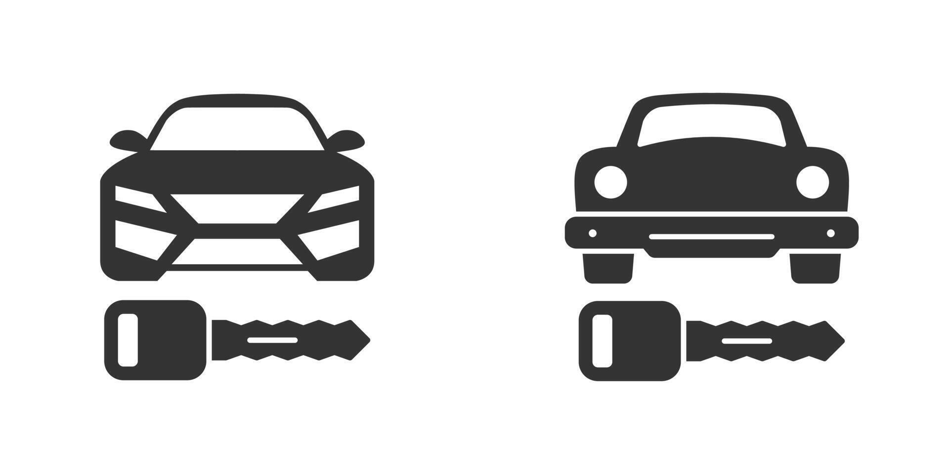 Rental car icon. Vector illustration.