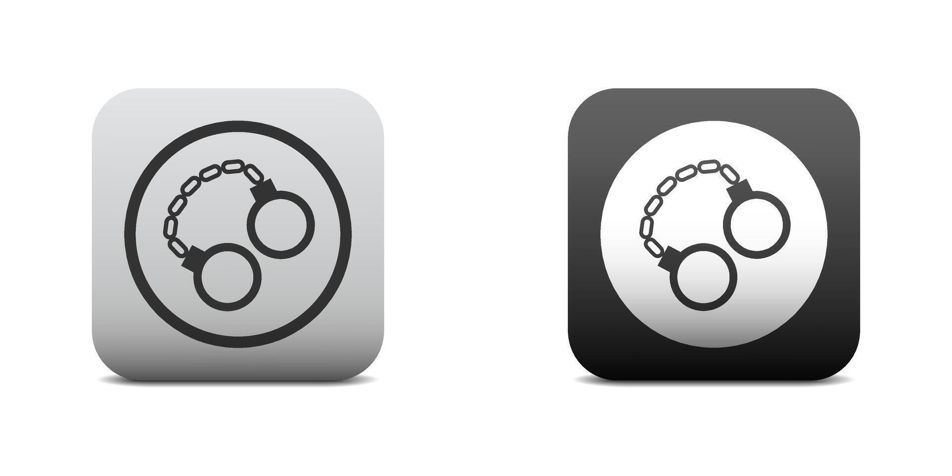 Handcuffs icon. Law and justice symbol. Flat vector illustration.