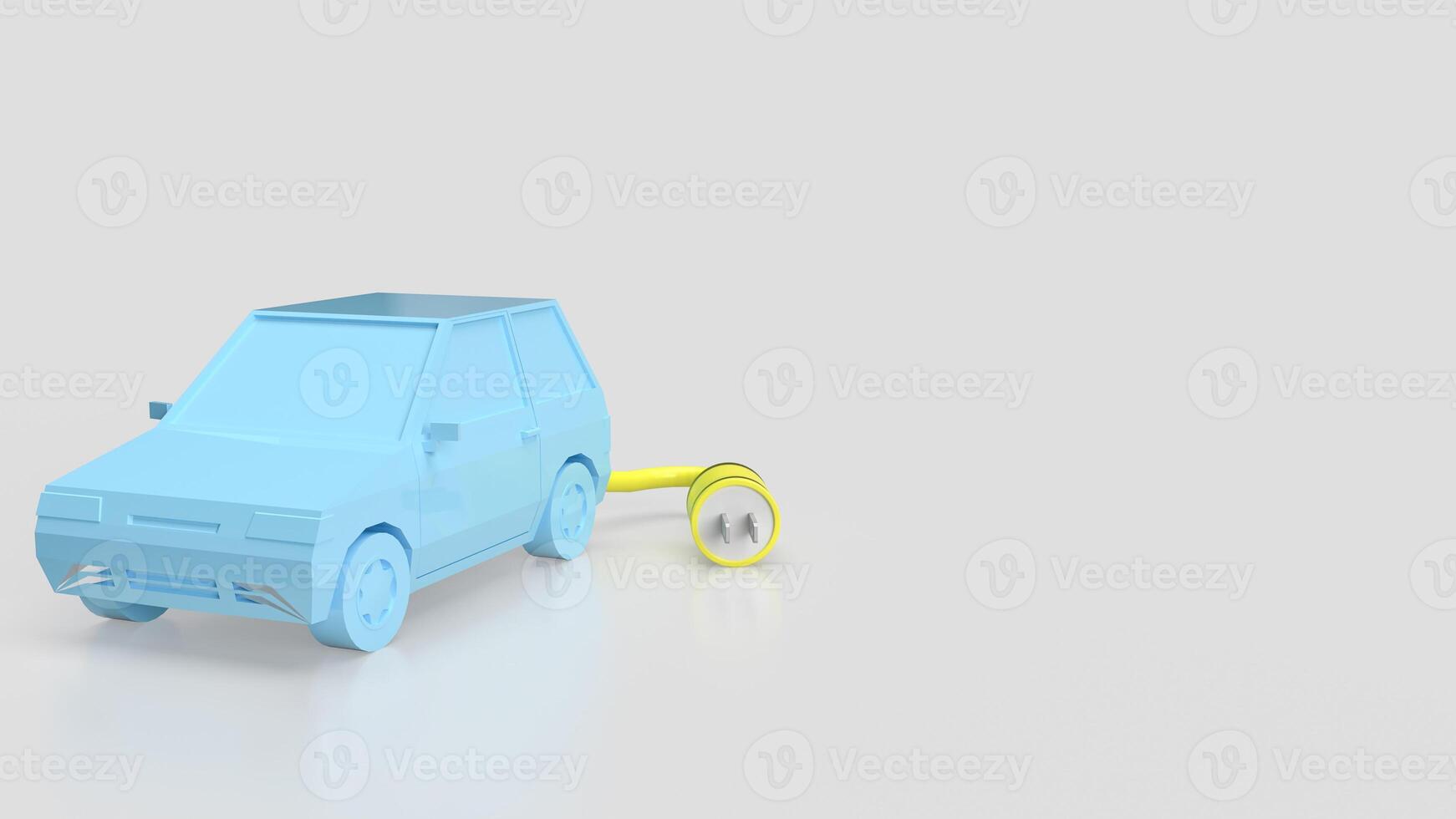 The car and electric plug for technology concept 3d render. photo