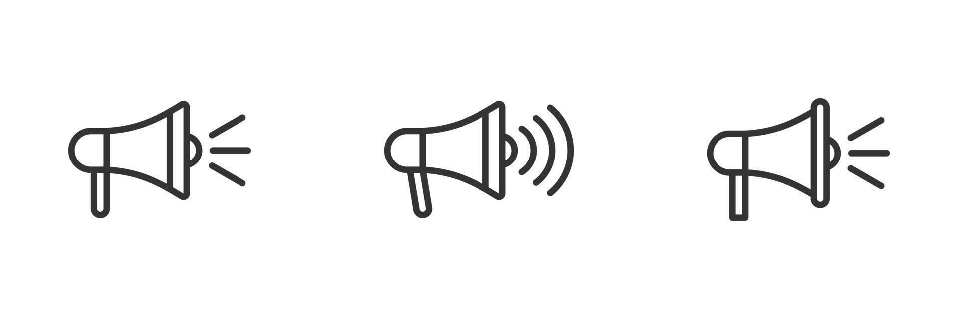 Megaphones icons set. loudspeaker icon. Vector illustration.