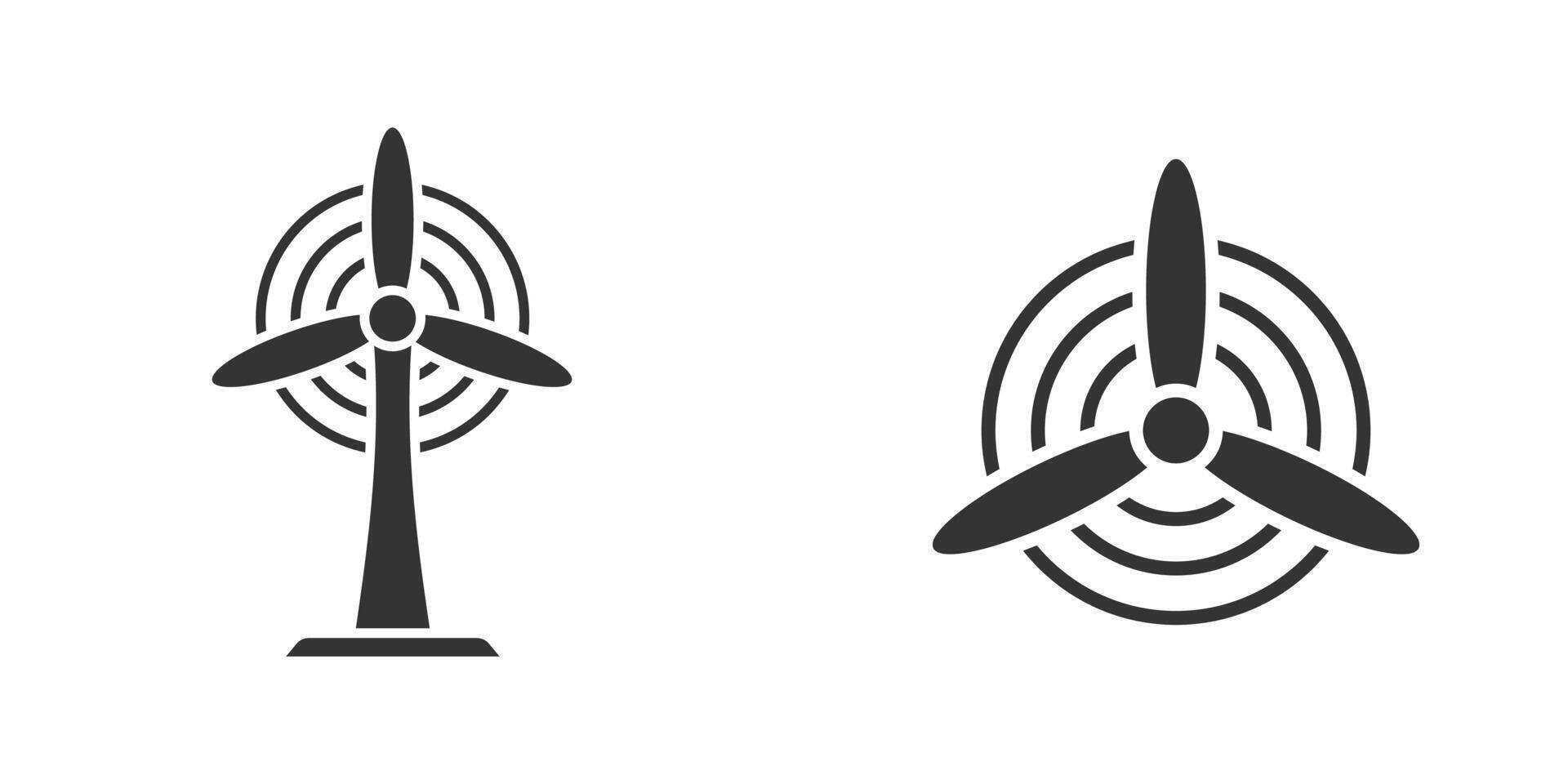 Windmill Icon. Rotating wind mill icon. Vector illustration.