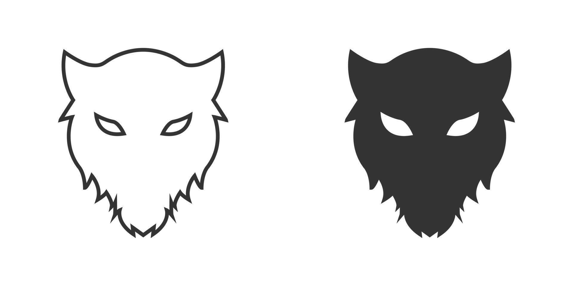 Panther face icon. Vector illustration.